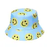 Sombrero de Sol 2025 Primavera y Verano Nuevo para Hombres y Mujeres Sombrilla y Protección Solar Sombrero Cubeta Doble Cara Usable Mostrar Cara Cara Sonriente Pequeña Sombrero de Pescador Ins
