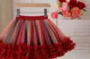 Vestido de Princesa para Niñas, Estilo Tulle Ligero y Esponjoso, Vestido Tutú Rayado Arcoíris Otoño e Invierno, Vestido de Navidad para Actuación de Niñas, Ropa Infantil