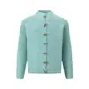 27623 High Street Suéter de Punto Retro de Color Sólido de Botones Individuales para Hombre y Mujer, Cárdigan de Punto de Moda para Hombre