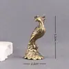 Ornaments Criativos de Latão de Fênix e Pavão Pequeno para Decoração de Casa, Sala de Estar, Mesa de Escritório, Pequenos Ornamentos de Artesanato em Latão