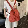 Mochila Nova Moda 2025 Feminina Leve Simples Grande Capacidade Bolsa de Ombro Tendência Casual Mochila de Viagem