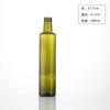 Botella de vidrio verde oscuro personalizada de 500 ml, botella de aceite de camelia, botella de aceite de oliva transparente, botella de aceite de sésamo marrón, botella de vinagre