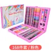 Conjunto de lápis de cor desenho crianças caneta aquarela pintura giz de cera a óleo pincel de pintura material de arte para aluno de jardim de infância e ensino fundamental