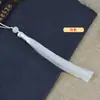 Franja de Borla de Seda de Gelo de Ponta Fechada de 13cm Sachet para Hanfu Bolsa de Fragrância Acessório Decoração de Roupa Pingente de Borla
