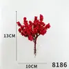 Flor de simulação Arranjo de flores de bagas de Natal Adereços para fotografia de desktop Acessórios de guirlanda Decorações de árvore de Natal Decoração flor de simulação