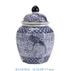 Vaso de Porcelana Azul e Branco Estilo Chinês Novo de Jingdezhen Vaso Geral Decoração de Flores para Sala de Estar de Casa Hotel Enfeites de Presente