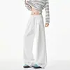 Pantalones de chándal para hombre estilo "old money" americano, con pliegues y dobladillo curvo, para otoño, deportivos casuales de pierna recta, pantalones de pierna ancha holgados de moda