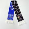 Bufandas de Aficionado Personalizadas Acrílico Jacquard Poliéster Bordado Bufanda Personalizada de Club de Fútbol Bufanda con Borlas Personalizadas