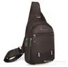 Bolsa de Pecho Grande de Alta Capacidad con Carga USB para Teléfono Móvil al Aire Libre, Bolsa de Pecho para Deportes y Ocio, Bolso Cruzado para Hombro para Hombre