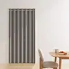 Cortina Divisória Anti-Fumaça de Óleo para Cozinha, Cortina Bloqueadora de Vento para Ar Condicionado, Cortina de Pendurar para Quarto de Aluguel Sem Furar, Cortina de Porta Blackout para Uso Doméstico
