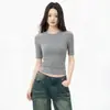 Black Regular Shoulder Slim Fit Inner Wear for Women 2026 Autumn/Winter New Korean Style Versatile Top Base Layer Round Neck T-shirt Knitwear