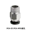 Conector Rápido para Impressora 3D Rosca Pneumática Pc4-M6 4-01 6-01 Plug Rápido Passante
