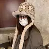 Nuevo Gorro de Felpa Gruesa Estilo Fair Isle tipo Lei Feng para Mujer, Gorro Cálido para Ciclismo de Invierno con Protección para los Oídos, Gorro de Piloto con Correa Adelgazante