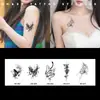 Serie Mariposa Pegatinas de Tatuaje Herbal Impermeables Larga Duración Sensación de Alta Gama No Reflectantes Base de Jugo Tatuaje Falso para Brazo Clavícula para Mujeres