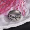 Zhen Rong deseo AliExpress anillo de nutria animal marino creativo chapado s925 retro plata tailandesa anillo de ola para mujeres