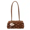 Bolso de axila de lunares de moda ins para mujer, transfronterizo, nuevo estilo, bolso de mano tipo almohada de terciopelo, gran capacidad, bolso de hombro único con temperamento
