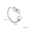 Anillo Ajustable de Estrella y Diamante Popular de Moda Europea y Americana Lujo Accesible Acero Inoxidable Estilo Simple Anillo de Nicho para Mujeres