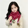 Nova toalha triangular infantil xadrez outono e inverno babador de bebê de algodão quente estilo coreano lenço versátil da menina dos desenhos animados