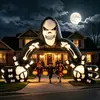 Decoración inflable de Halloween transfronteriza, arco de calavera y Parca, modelo de aire con luces LED, adorno para jardín exterior