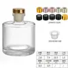 Frasco Transparente Sem Chama para Aromaterapia, Frasco Difusor de Vidro Quadrado Vazio, Frasco Vazio para Recarga de Fragrância, Frasco de Vidro de Pequena Capacidade