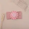 Acessórios de Cabelo Infantis Transfronteiriços Diretos da Amazon Cor Quente Jacquard Nylon Faixa de Cabeça para Bebê Faixa de Cabelo de Bebê Girassol em estoque