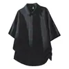 Camiseta Jacquard de Manga Corta de Talla Grande de Moda para Hombre, Nuevo Estilo de Verano, Sensación de Hielo, Delgada, Transpirable, Holgada, Versátil Top Tipo Polo