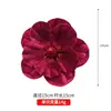 Terciopelo Polvo Dorado Flor de Navidad Magnolia de Cinco Pétalos Flor Artificial Adorno para Árbol de Navidad Accesorios de Decoración Navideña Transfronterizo