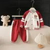 Chaqueta de Béisbol con Capucha Casual de Otoño para Niños, de un Solo Botón, con Oso de Felpa y Forro de Terciopelo, Traje para Niños