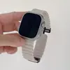 Adequado para AppleWatch78910 Apple Watch com iwatc6se Silicone Marinho Magnético Simples Esportivo