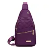 2025 Nueva Bolsa de Pecho de Tela de Nylon Moda para Mujer Bordado Diamante Correa al Hombro Cruzada Gran Capacidad Bolsa de Pecho para Ciclismo