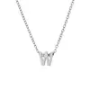 Collar de Acero de Titanio con Colgante Pequeño de Moda 26 Letras Inglesas Cadena para Clavícula Versátil Simple Exquisita Que No Se Desvanece Venta al por Mayor Transfronteriza