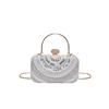 Nova Bolsa de Festa 2024 Bolsa de Mão Feminina de Comércio Exterior Bolsa Feminina Senso de Alto Padrão Nicho Clutch de Banquete Cravejada de Diamantes Vestido