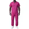 Amazon Transfronterizo Ropa para Lavar a Mano Más Vendida Conjunto Corto de Manga Corta con Aberturas Ropa para Hospital, Doctor, Enfermera Elástica de Secado Rápido Ropa de Trabajo