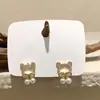Nuevos Pendientes de Oso de Perla Elegantes de Moda Diseño de Nicho Femenino Moda Dulce Exquisitos Creativos Versátiles Regalo
