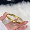 Pulsera de Acero de Titanio para Mujer Galvanizado al Vacío Color Libre Pulsera de Acero Inoxidable Nicho Versátil Lujo Ligero Alta Calidad Pulsera Totalmente Diamantada