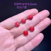 Areia Vermelha Natural de Alto Teor Flor de Ameixa de Quatro Pétalas Símbolo de Riqueza Trevo de Quatro Folhas Pulseira de Cinábrio Vermelho Acessórios DIY Atacado
