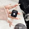 Pulseira Borboleta de Metal e Madrepérola Totalmente Cravejada Adequada para Apple 11, Huawei 11, Fit5, Gt6, Xiaomi e Pulseiras Samsung