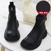 Botines cortos para niñas, botines sencillos para niños, nuevos zapatos para niños Otoño e Invierno 2026, botines de algodón con forro de felpa, botines Chelsea, botines Martin de suela blanda