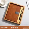 Caixa de Presente Personalizada para Caderno Conjunto Caderno A5 Executivo com Capa de Couro Macio Caderno de Alto Valor com Logotipo Personalizado