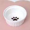 Tigela Dupla Cerâmica para Gatos, Tigela de Água com Proteção de Pescoço, Boca Inclinada Elevada, Tigela de Comida para Gatos, Tigela de Água, Tigela para Pets, Acessórios para Pets