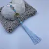Abanico Xiangfei de 12 cm con Borla Verde, Abanico de Borla de Mariposa con Borlas Colgantes, Accesorio de Ropa Han de Estilo Antiguo, Sobre de Cheongsam de Estilo Étnico