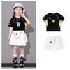 Ropa de actuación de street dance para niños para el 1 de junio, ropa de verano hip-hop de marca moderna de corte holgado para niños, ropa de jazz de actuación moderna para niñas