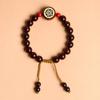Sândalo vermelho puro sândalo lobular sândalo rosa criativo Rosewood incrustado latão frente e verso oco costas Nuvem pulseira pequena diy para homens e mulheres