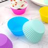 Molde de Silicona de Grado Alimenticio para Pastel Molde para Gelatina Redondo Molde para Magdalenas en Forma de Corazón Molde para Pastel de Pudín diy Molde para Galletas