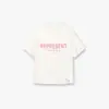 Camiseta Casual Solta de Manga Curta com Estampa de Slogan Icônico High Street para Mulheres e Homens