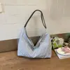 2026 Verão Nova Moda Tendência Bolsa de Lona Estilo Coreano Ins Cor Pura Casual Bolsa Grande Capacidade Bolsa de Ombro Tote