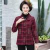 Traje corto de otoño para mamá 2026 Nuevo estilo para mujeres de mediana edad y mayores de 50-60 años, Elegante chaqueta a cuadros para primavera y otoño