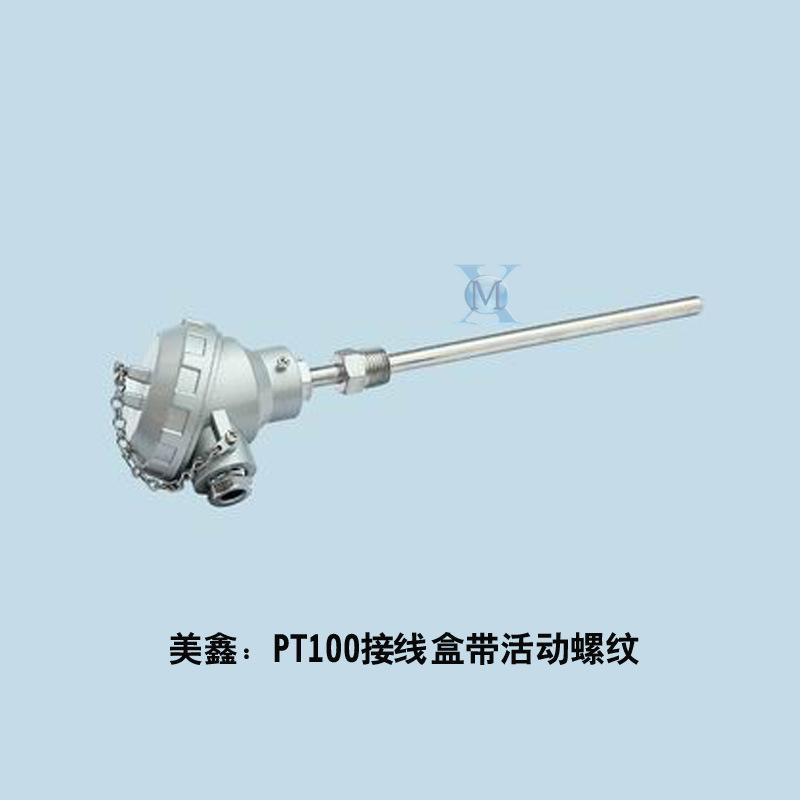 PT100带活动螺纹接线盒