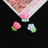 Accesorios Brillantes de Resina de Tulipán y Girasol Hechos a Mano DIY Pegamento Crema Funda para Teléfono Pasador Hebilla de Zapato Materiales para Joyería