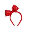 Horquilla de lazo grande de comercio exterior, diadema navideña para vestir, diadema de terciopelo brillante, horquilla para vestir, joyería navideña